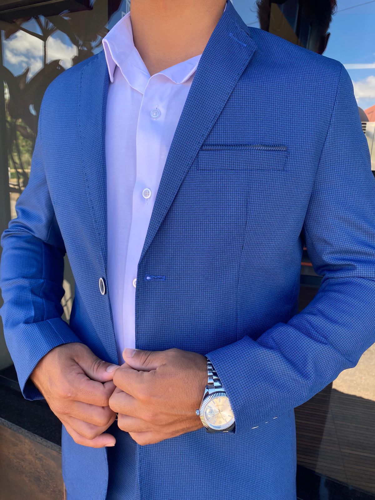 Terno Azul Fio Indiano